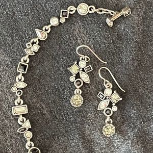 Patricia Locke Black and White Bracelet and Earrings